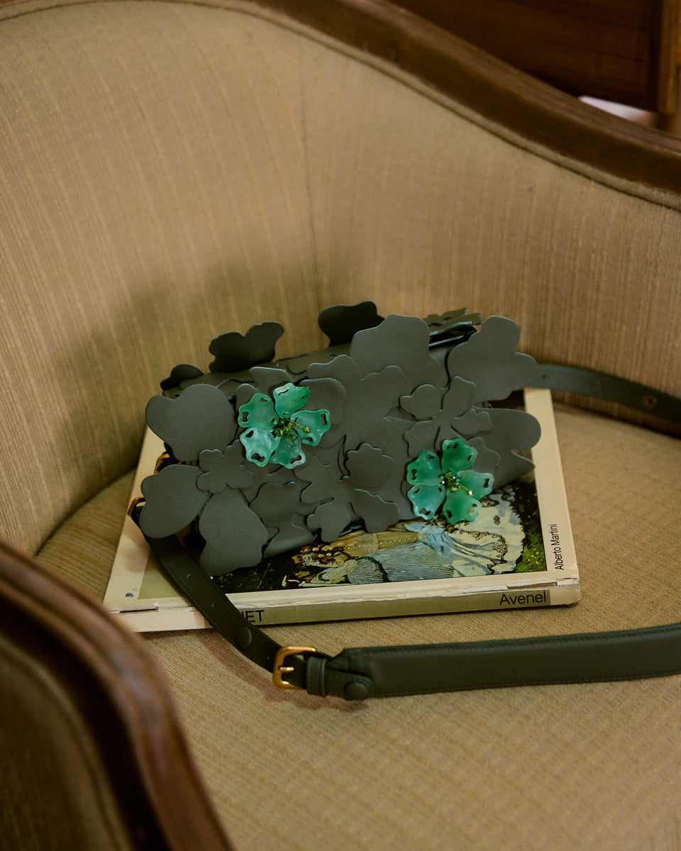 SAMA BOX BAG Flowery - GREEN – PIPATCHARA JAPAN