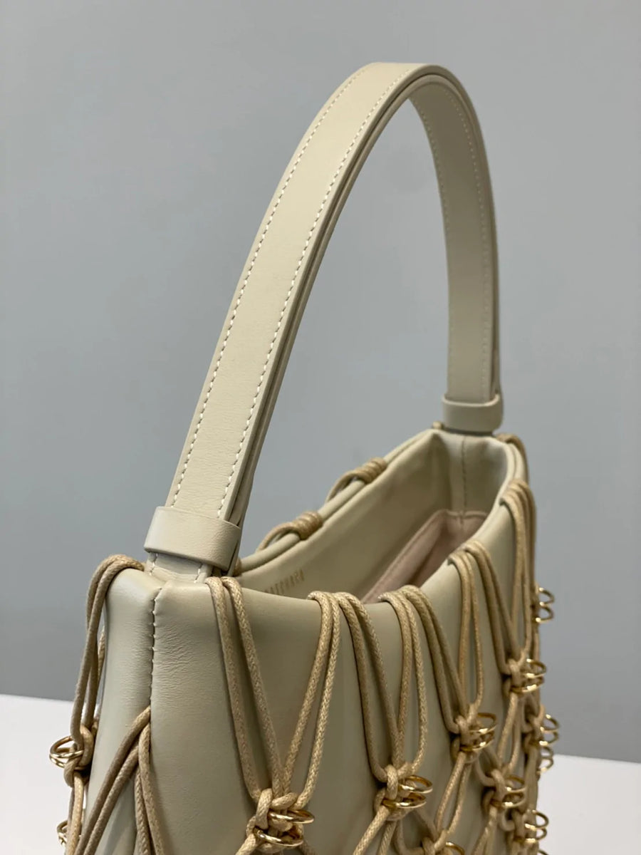 PIPATCHARA ピパチャラ ジェイドバッグ レザーロープ ハンドバッグ JADE BAG COTTON ROPE - OVALTINE – PIPATCHARA JAPAN